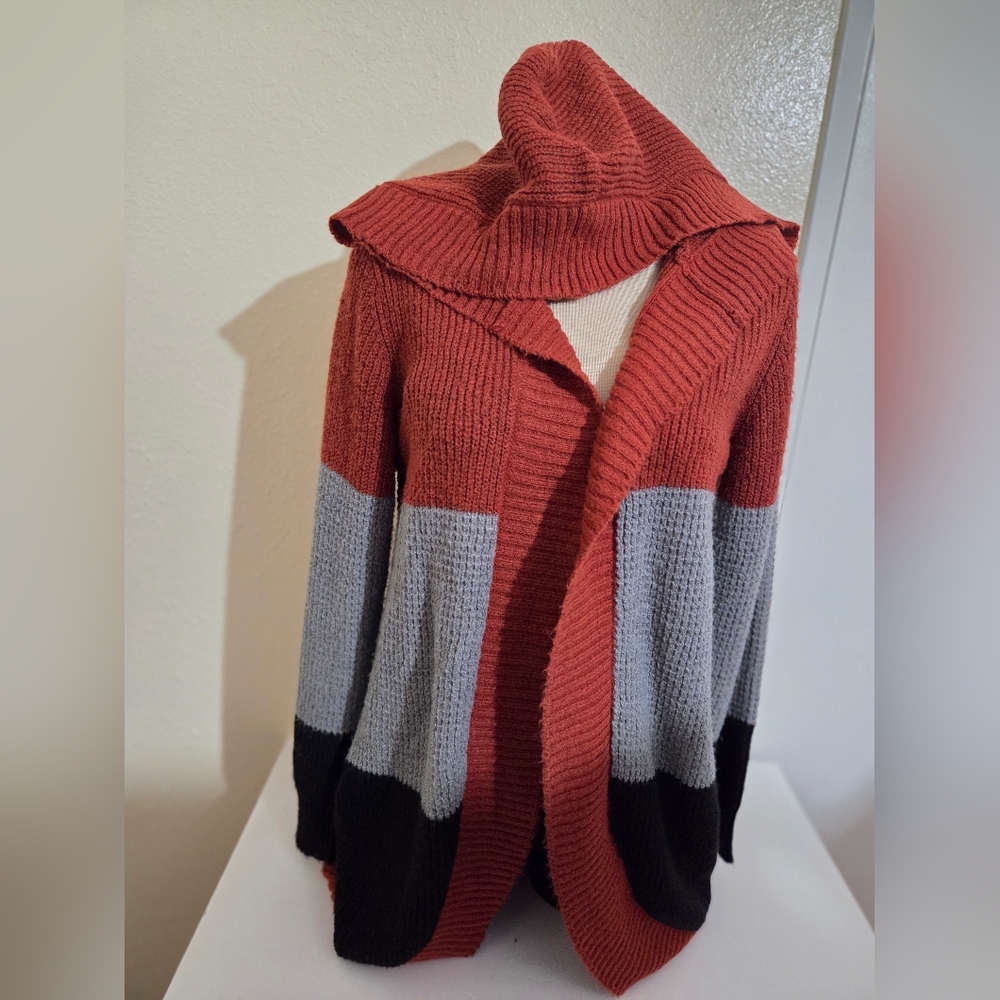Multicolor Open Front Cardigan - Picture 5 of 13